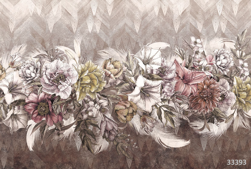 Изображение #33393 Bouquet sepia - ECO Фреска «Бархат Золото» FX-G